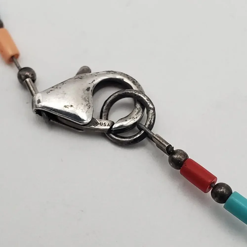 Silpada Pride Multi-colored Beaded Sterling Silver 9.25